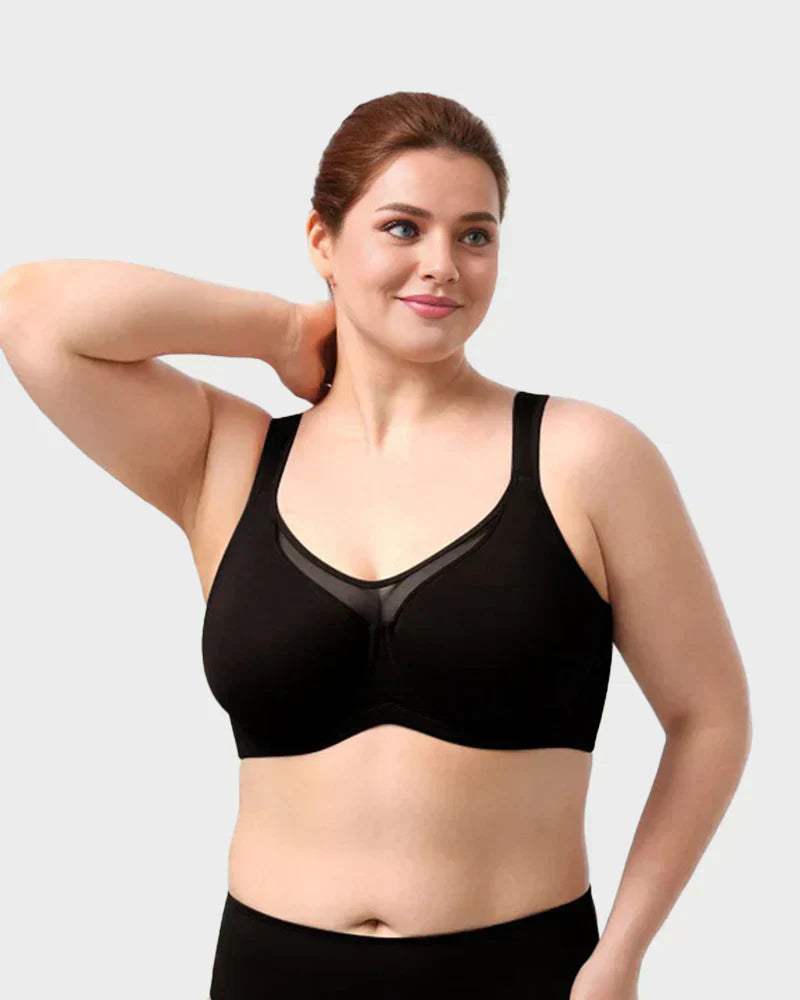 🏆 Last Day Special Price £10.99! 💐Women's Elegant Sheer Full Coverage Plus Size Bra
