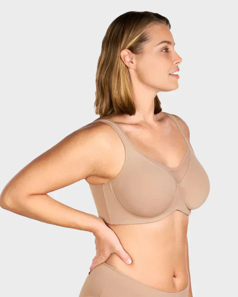 🏆 Last Day Special Price £10.99! 💐Women's Elegant Sheer Full Coverage Plus Size Bra