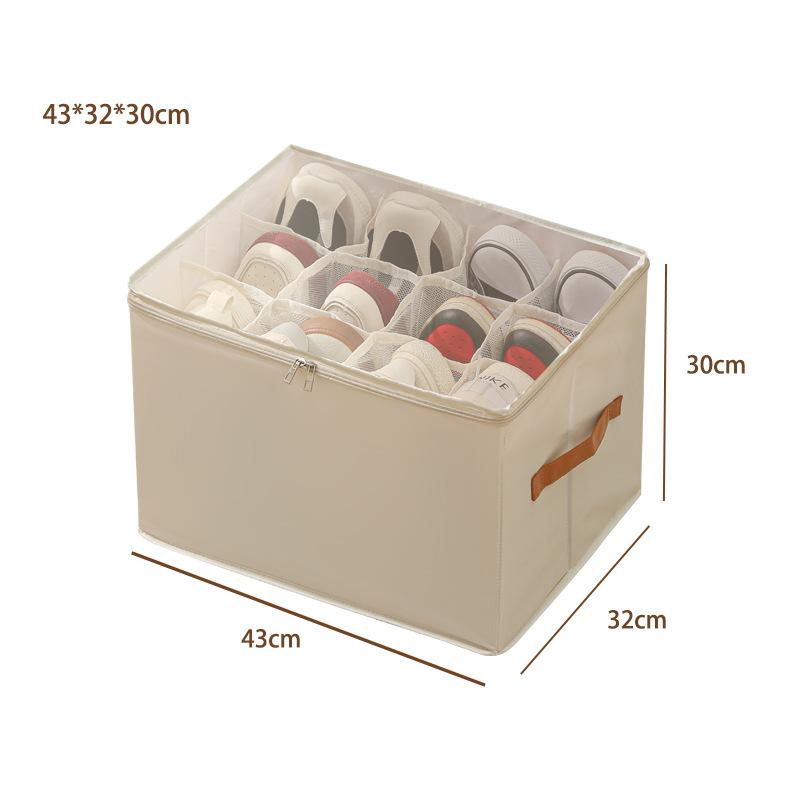 👟 Fabric Shoe Organizer Storage Box – Foldable, Large Capacity, Dustproof & Breathable for Closet & Bedroom 🧺✨