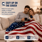 ❤️American Flag Flannel Blanket — Ultra-Soft Flannel | Non-Shedding | Suitable for All Seasons | Available in Three Sizes