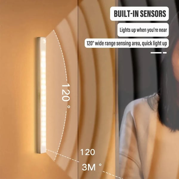 🎉FLASH DEAL 55% OFF + BOGO – Rechargeable Motion Sensor Light | Auto On/Off, Dimmable, Magnetic Mount, Warm & Soft, for Cabinet, Pantry, Stairs 🛒🏠