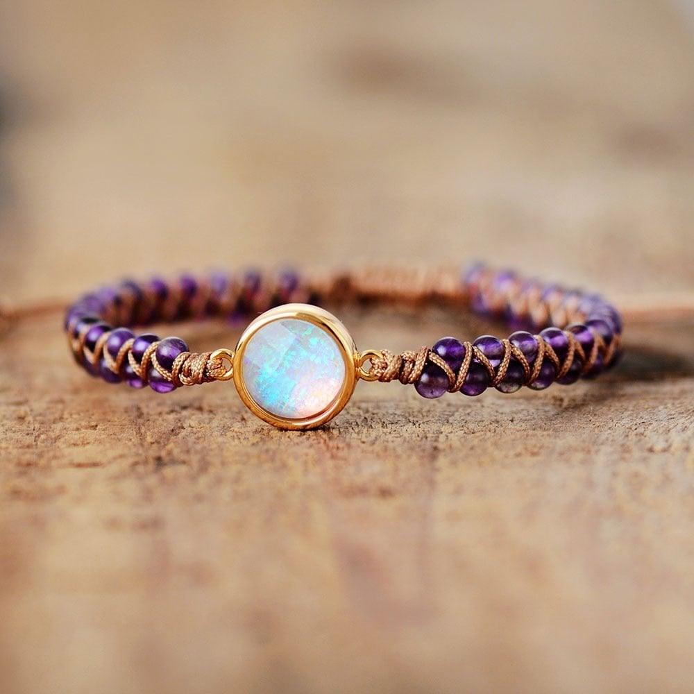AMETHYST & OPAL SPIRITUAL BRACELET - dressowy
