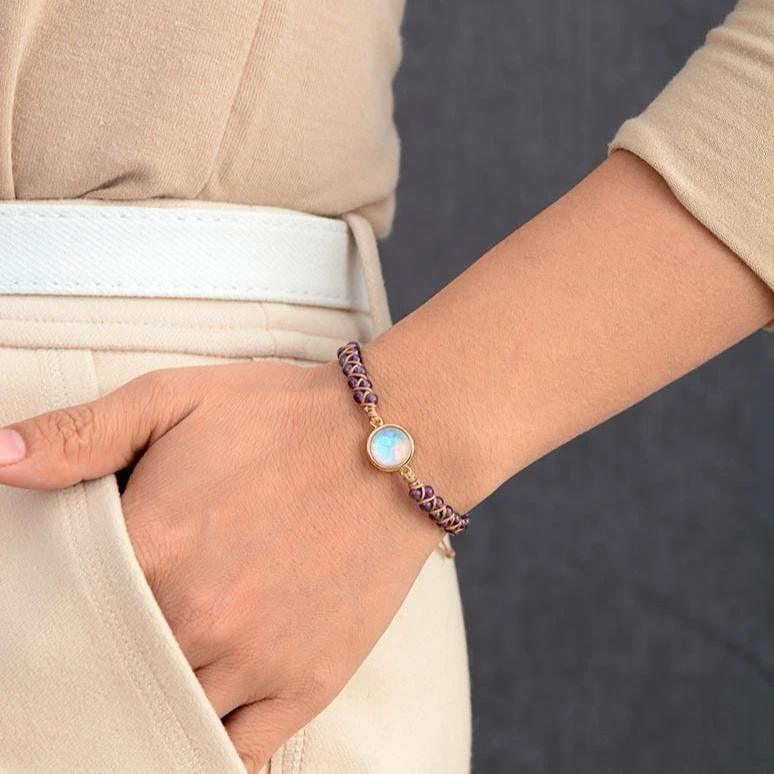 AMETHYST & OPAL SPIRITUAL BRACELET - dressowy
