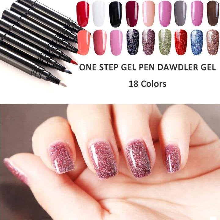 💅🌟 Limited Time Buy 1 Get 1 Free ! ✨One Step Nail Gel Pen🎨Free handheld mini UV nail lamp💡