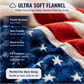 ❤️American Flag Flannel Blanket — Ultra-Soft Flannel | Non-Shedding | Suitable for All Seasons | Available in Three Sizes