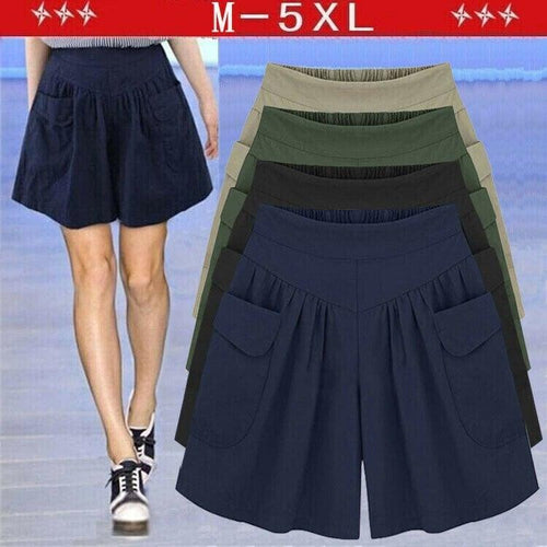 Beach Casual Hot Shorts Elastic Waistband - dressowy