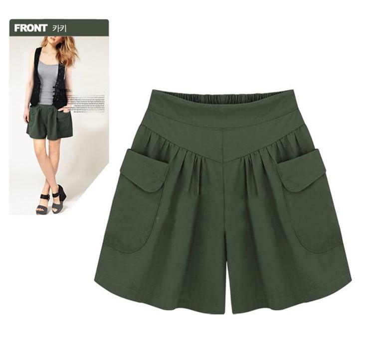 Beach Casual Hot Shorts Elastic Waistband - dressowy