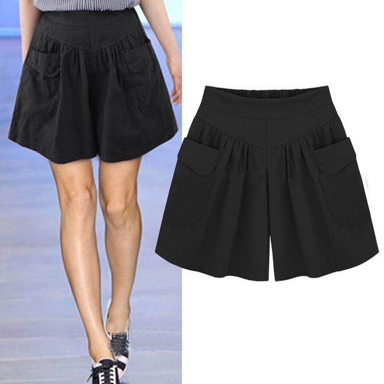 Beach Casual Hot Shorts Elastic Waistband - dressowy