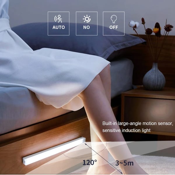 🎉FLASH DEAL 55% OFF + BOGO – Rechargeable Motion Sensor Light | Auto On/Off, Dimmable, Magnetic Mount, Warm & Soft, for Cabinet, Pantry, Stairs 🛒🏠