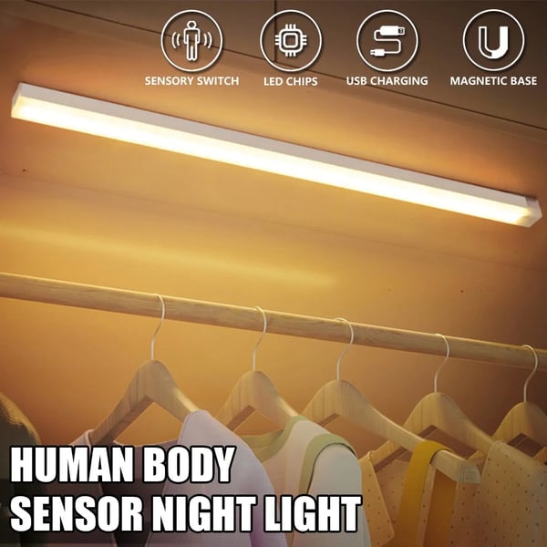 🎉FLASH DEAL 55% OFF + BOGO – Rechargeable Motion Sensor Light | Auto On/Off, Dimmable, Magnetic Mount, Warm & Soft, for Cabinet, Pantry, Stairs 🛒🏠