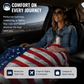 ❤️American Flag Flannel Blanket — Ultra-Soft Flannel | Non-Shedding | Suitable for All Seasons | Available in Three Sizes