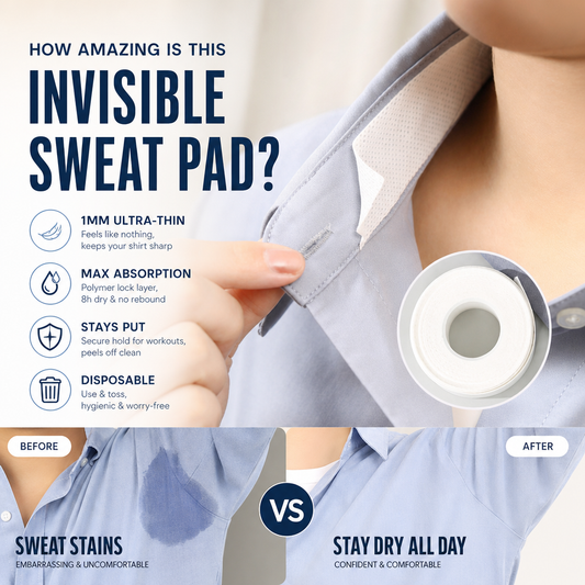 🏆 Last Day Special Price £9.99 ! 💗More for the same price🎁Invisible Disposable Collar & Cuff Sweat Liners