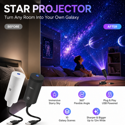 🌌LAST DAY SALE 49% OFF⚡50K+ SOLD💕✨ Plug-and-Play HD Star Projector🥳