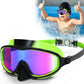 🔥SUMMER GIFT – ONLY £10.99!!🏆#1 Bestselling🏊‍♀️HD children's large frame waterproof and anti-fog swimming goggles