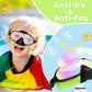 🔥SUMMER GIFT – ONLY £10.99!!🏆#1 Bestselling🏊‍♀️HD children's large frame waterproof and anti-fog swimming goggles