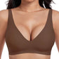 💗LAST DAY SALE⚡50K+ SOLD💕 Jelly Wireless Womens Comfortable Wireless Bras Push Up Bralettes Seamless Tshirts Bras Deep V Everyday Bras