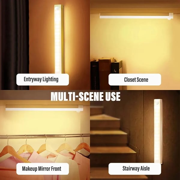 🎉FLASH DEAL 55% OFF + BOGO – Rechargeable Motion Sensor Light | Auto On/Off, Dimmable, Magnetic Mount, Warm & Soft, for Cabinet, Pantry, Stairs 🛒🏠