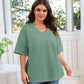 🌷LAST DAY SALE ONLY ￡10.99!!☀️Women's Summer Half Sleeve Casual Loose Fit Cotton Tunic T-shirt