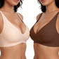 💗LAST DAY SALE⚡50K+ SOLD💕 Jelly Wireless Womens Comfortable Wireless Bras Push Up Bralettes Seamless Tshirts Bras Deep V Everyday Bras