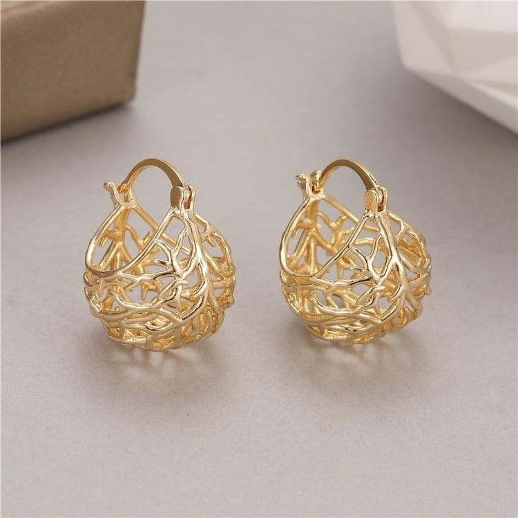 Fashion Cutout Earrings - dressowy
