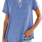 Fashion Solid Color Pocket Short Sleeve T-Shirt - dressowy