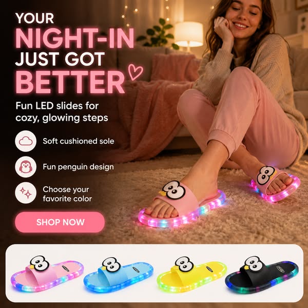 ⏰Enjoy the party!🔥Last Day Sale 60% OFF⏰🩴👀Cute Slippers With Cartoon Motifs That Glow👣Children's Gifts🎁