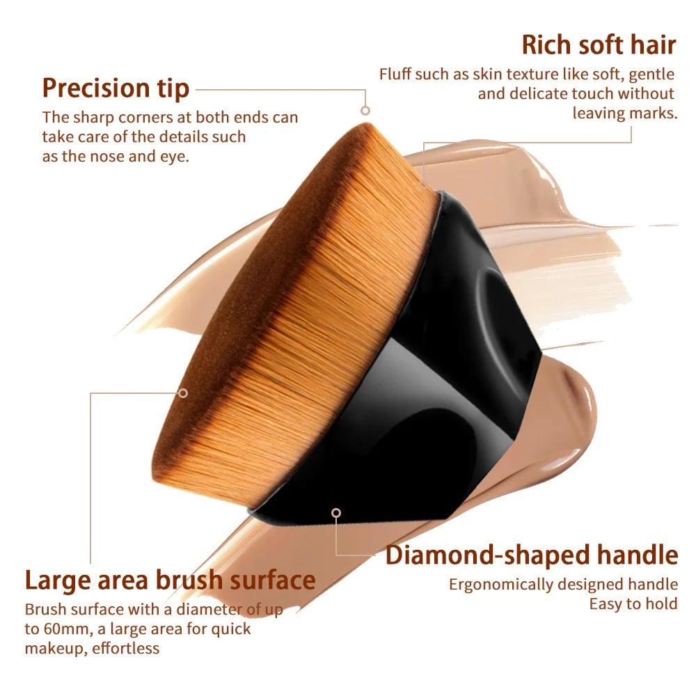 Flat TopMakeup Brush with Bonus Case - dressowy