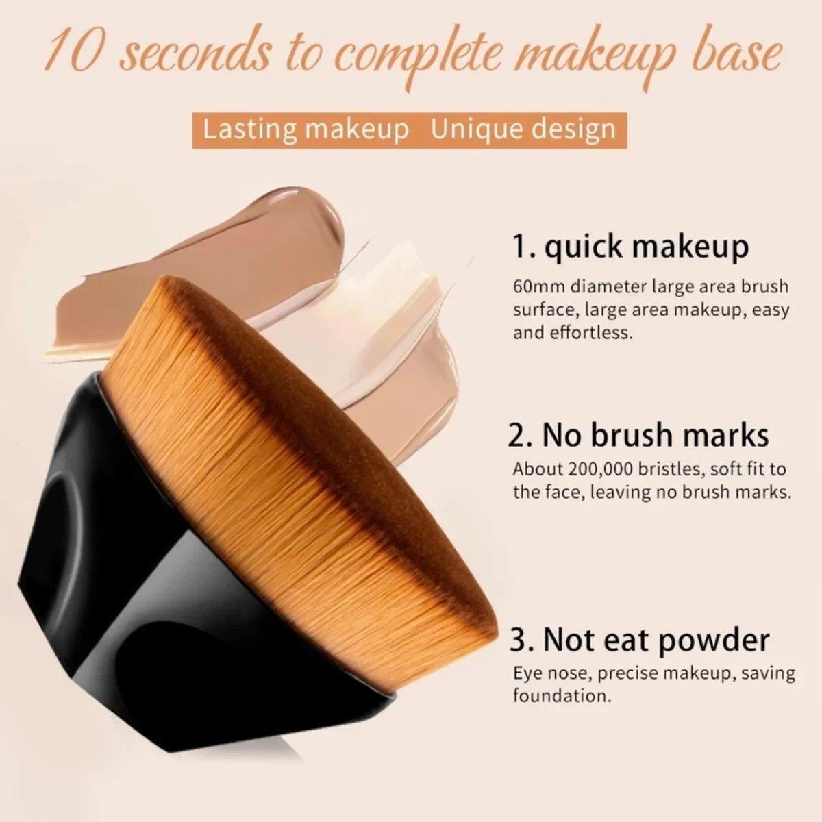 Flat TopMakeup Brush with Bonus Case - dressowy