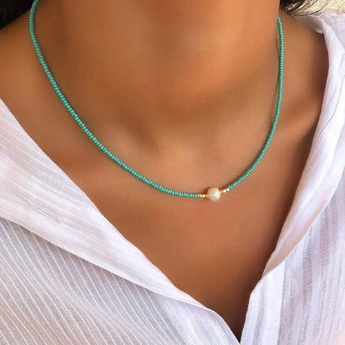 Freshwater Pearl Necklace (4 Color Options)buy 2 free shipping - dressowy