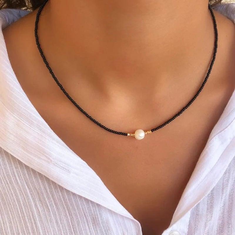 Freshwater Pearl Necklace (4 Color Options)buy 2 free shipping - dressowy