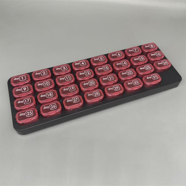 💊Monthly Pill Organizer with Lid - Arthritis-Friendly Easy-Open Lids 31 Removable Daily Pill Pods Date Reminder & Travel Case for Vitamins & Medications