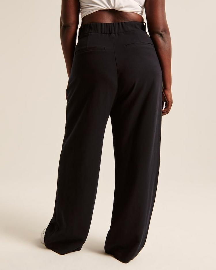 HIGH WAIST TAILORED WIDE LEG PANTS - dressowy