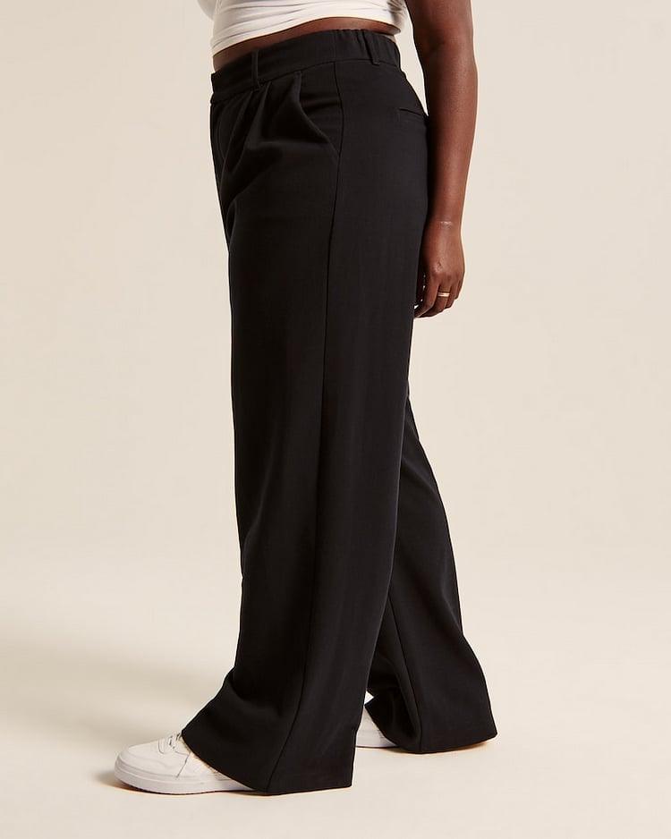 HIGH WAIST TAILORED WIDE LEG PANTS - dressowy