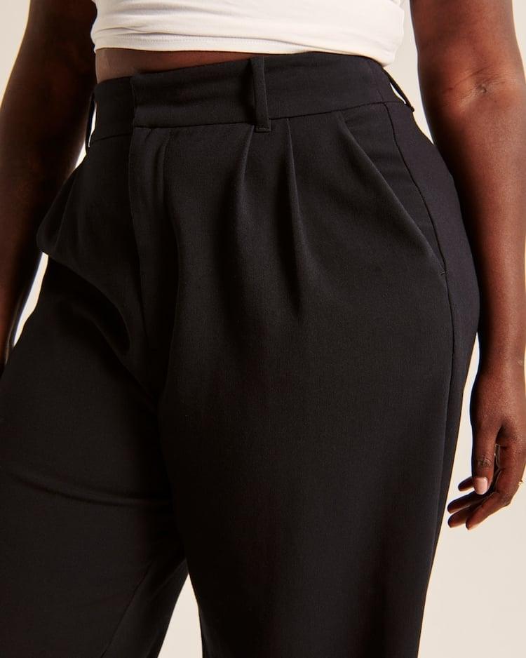 HIGH WAIST TAILORED WIDE LEG PANTS - dressowy