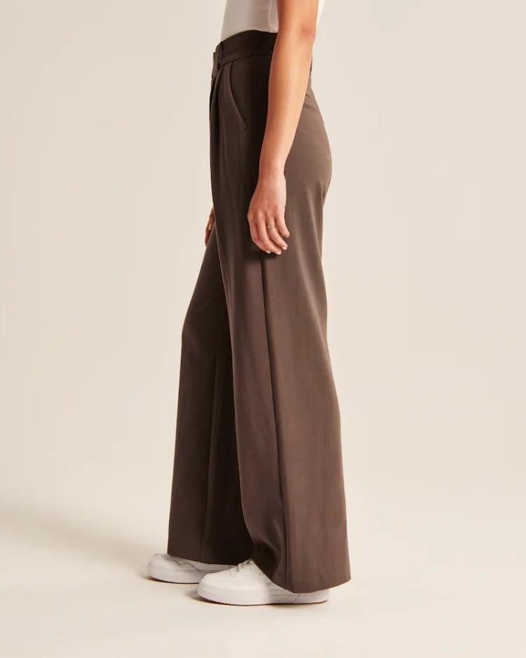 HIGH WAIST TAILORED WIDE LEG PANTS - dressowy