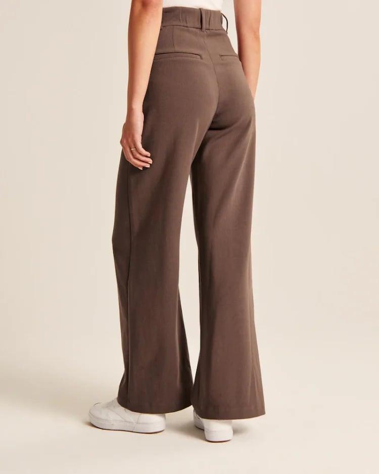 HIGH WAIST TAILORED WIDE LEG PANTS - dressowy