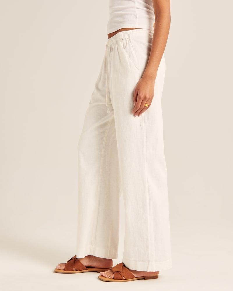 HIGH WAIST TAILORED WIDE LEG PANTS - dressowy