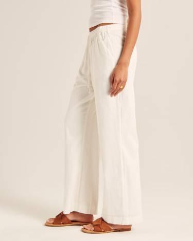HIGH WAIST TAILORED WIDE LEG PANTS - dressowy