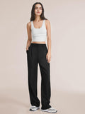 HIGH WAIST TAILORED WIDE LEG PANTS - dressowy