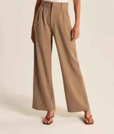 HIGH WAIST TAILORED WIDE LEG PANTS - dressowy