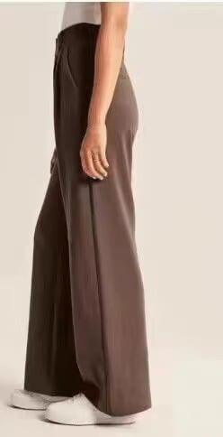 HIGH WAIST TAILORED WIDE LEG PANTS - dressowy