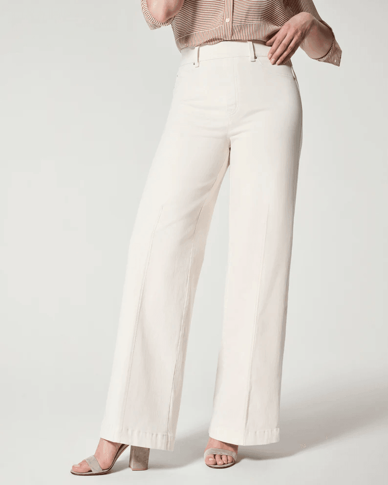 HIGH WAIST TAILORED WIDE LEG PANTS - dressowy
