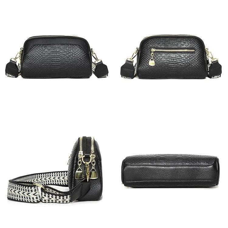 🔥Hot Sale🔥First Layer Cowhide Crossbody Bag Alligator Pattern Women Shoulder Bag for Work - dressowy