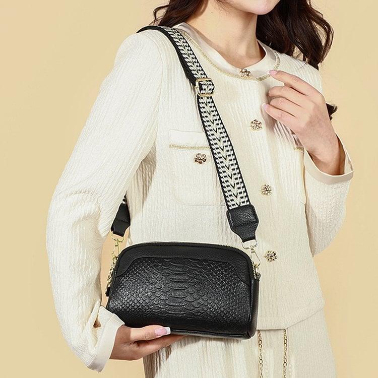 🔥Hot Sale🔥First Layer Cowhide Crossbody Bag Alligator Pattern Women Shoulder Bag for Work - dressowy