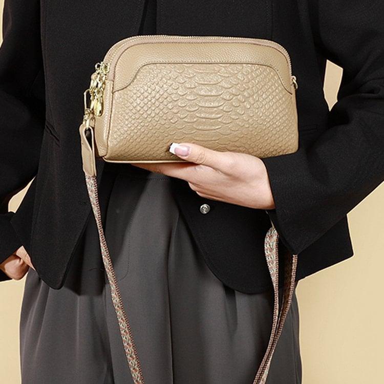 🔥Hot Sale🔥First Layer Cowhide Crossbody Bag Alligator Pattern Women Shoulder Bag for Work - dressowy