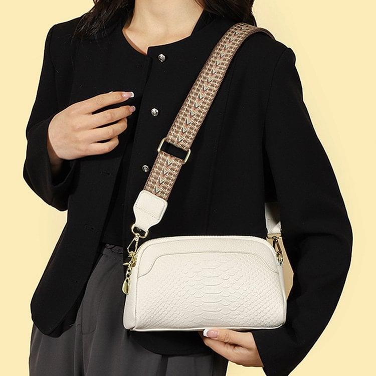 🔥Hot Sale🔥First Layer Cowhide Crossbody Bag Alligator Pattern Women Shoulder Bag for Work - dressowy