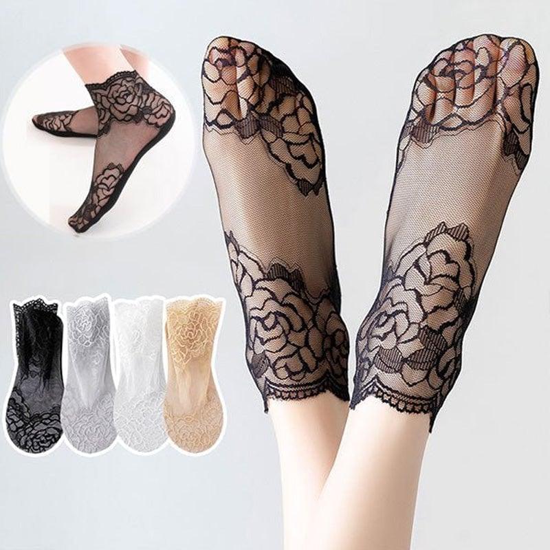 Ladies Fashion Lace Socks - dressowy