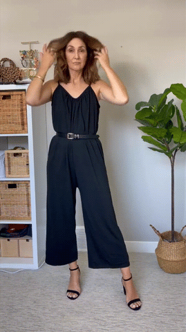 Loose Sleeveless Strap Stretchy Jumpsuit - dressowy