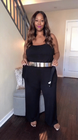 Loose Sleeveless Strap Stretchy Jumpsuit - dressowy