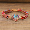 PASSIONATE HEART JASPER BRACELET - dressowy